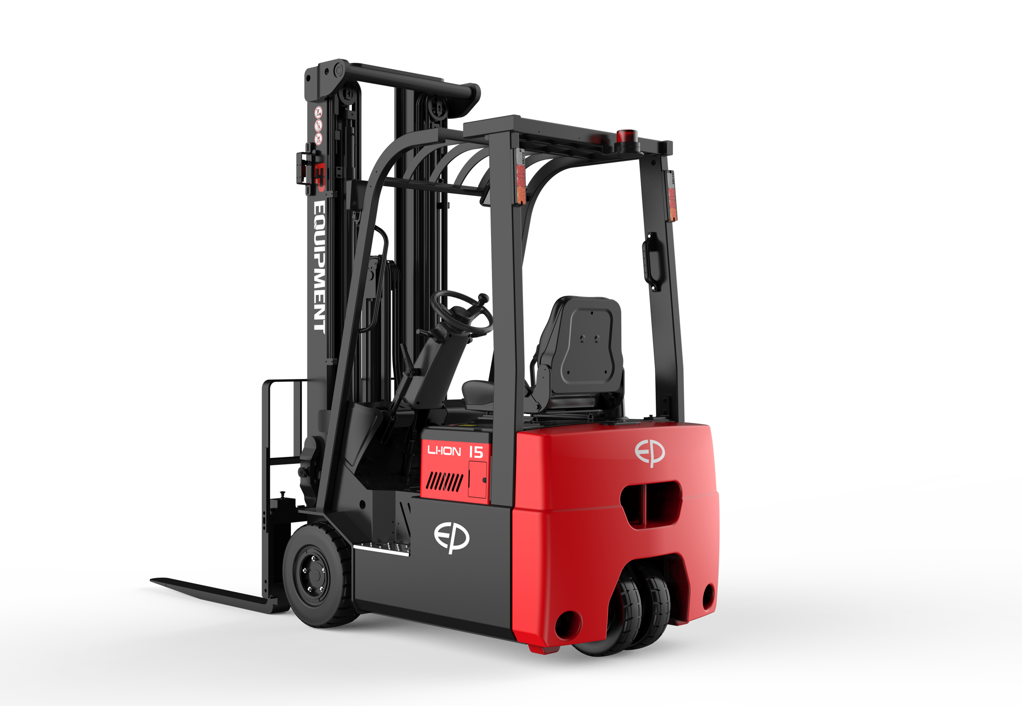 Thumbnail of Rear-left view of CPD15TVL 1.5T three-wheel lithium-ion electric forklift by EP Equipment