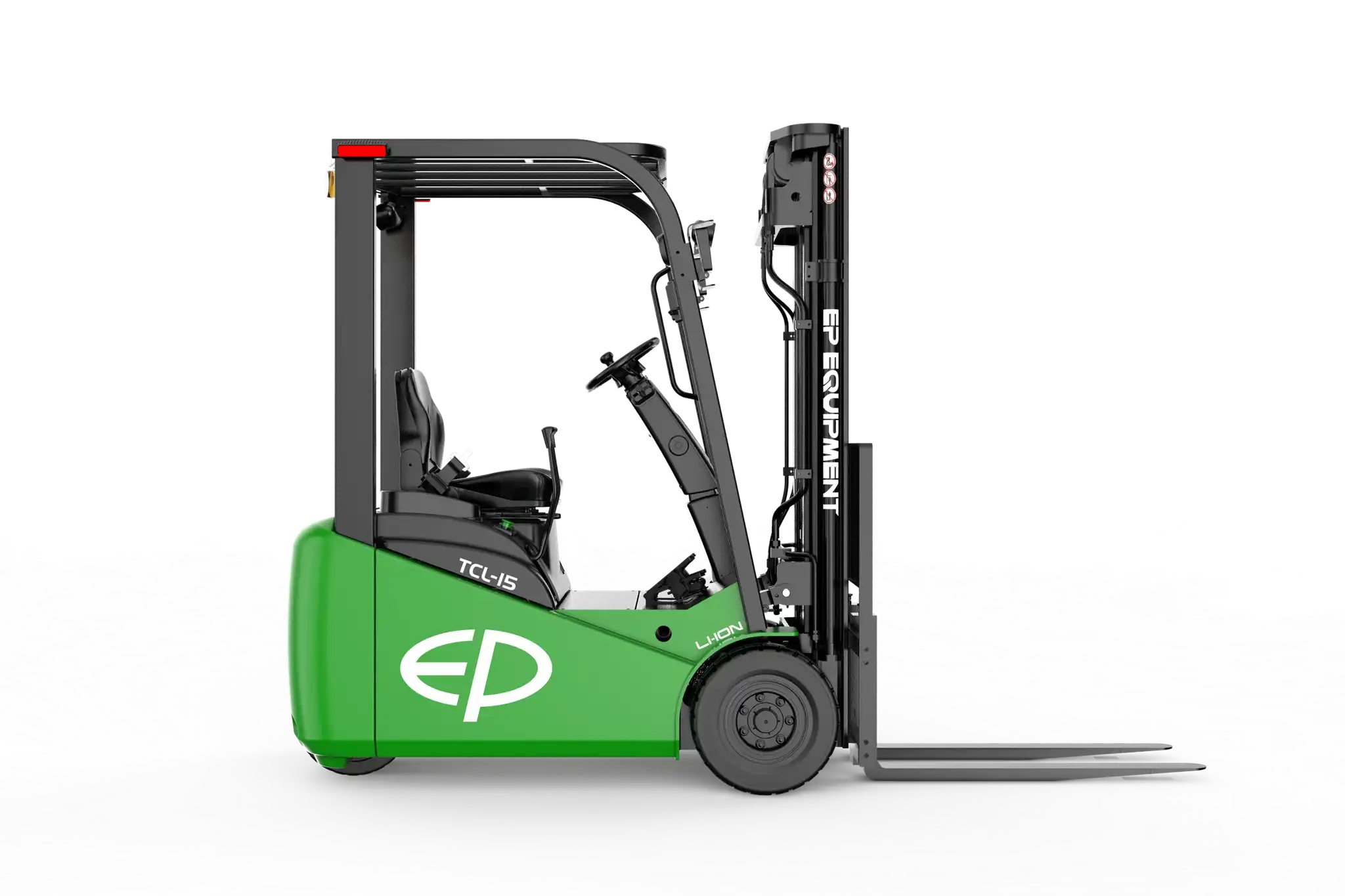 Thumbnail of Right side view of TCL152 1.5T three-wheel lithium-ion electric forklift by EP Equipment