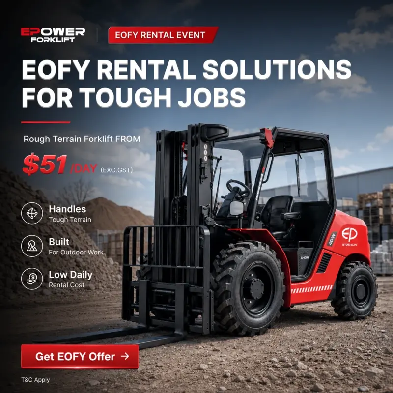 Rough Terrain Electric Forklift Rental for 3 Years or More – Save on electric forklifts this month