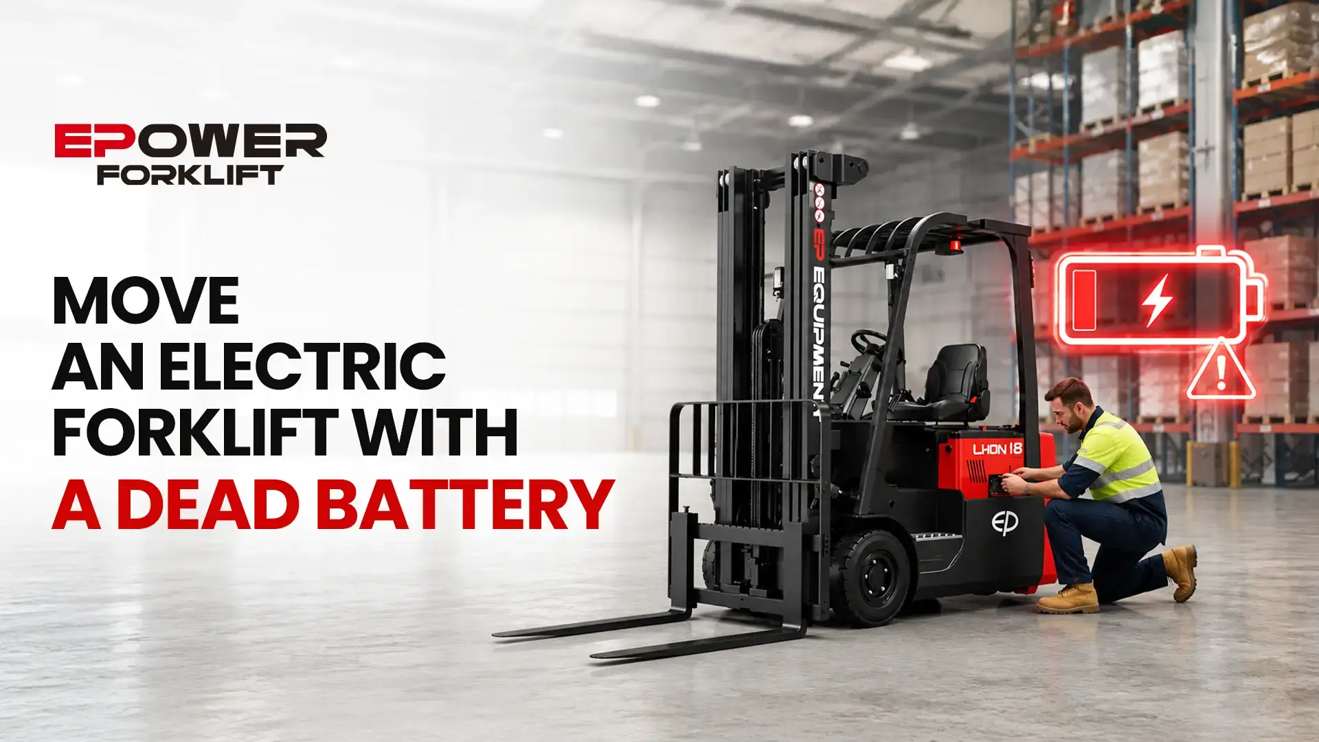 How to Move an Electric Forklift With a Dead Battery Safely