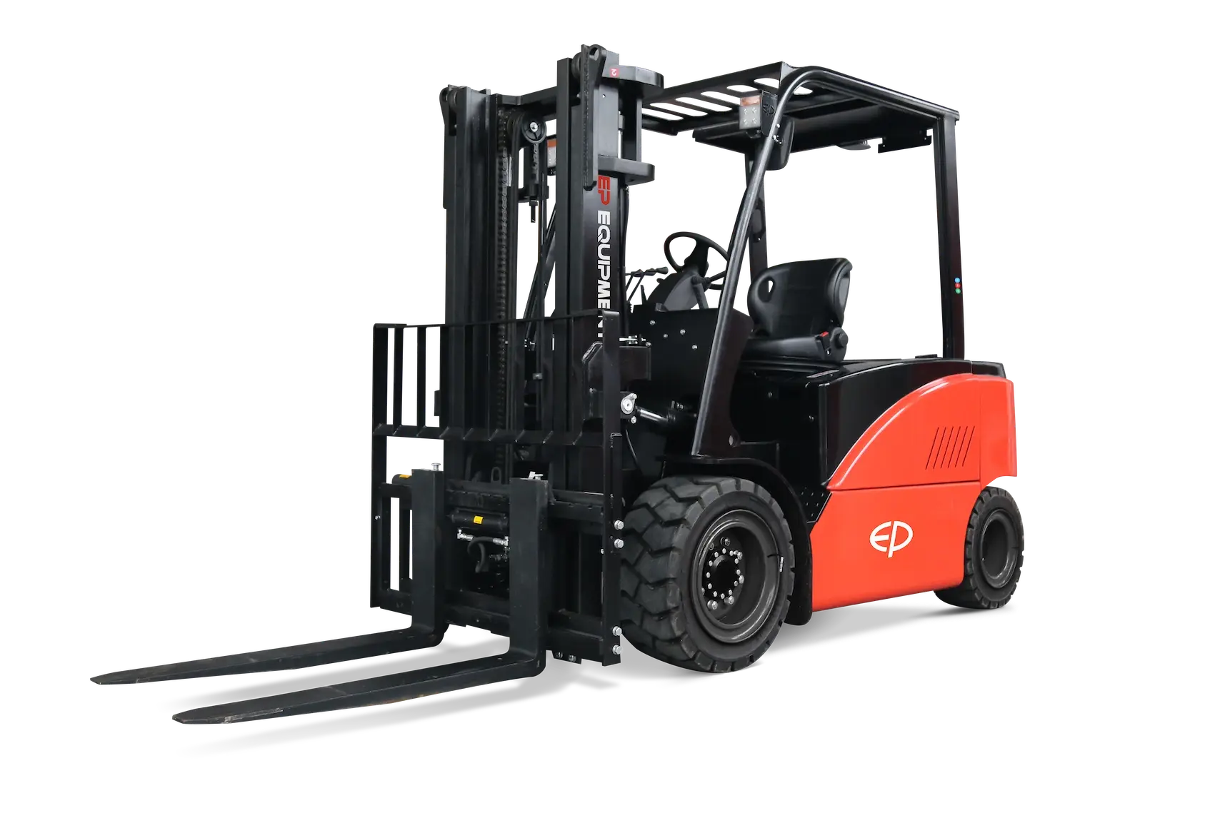 Front-left view of CPD50L1 5.0T four-wheel lithium-ion electric forklift by EP Equipment