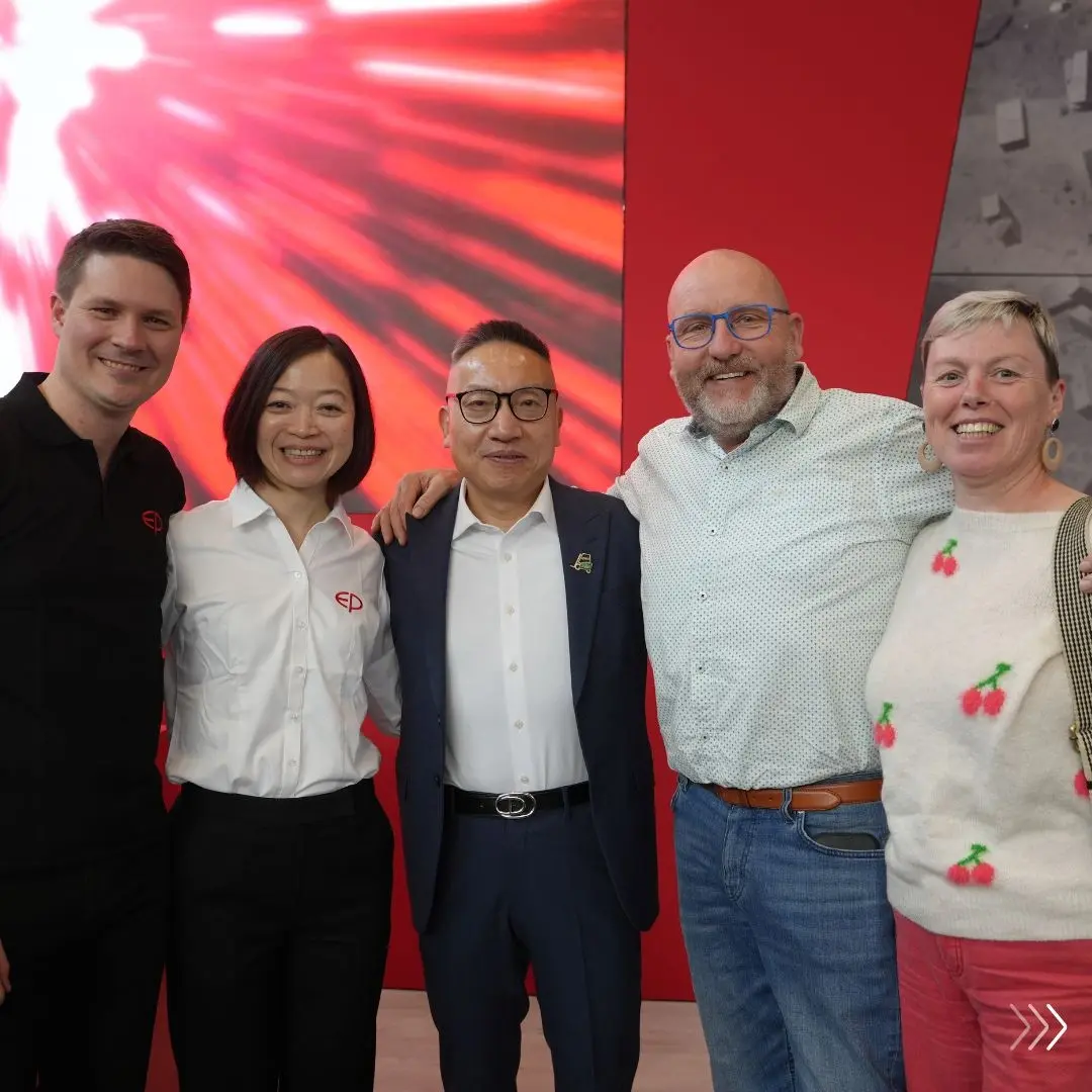 EP Equipment management and international partners group photo at the 2025 exhibition.