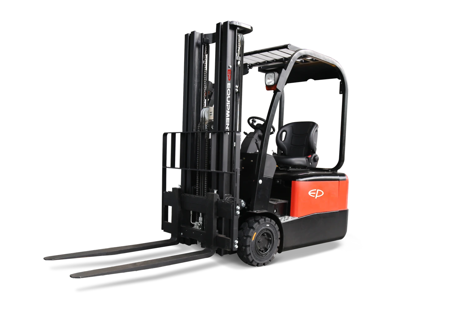 Front-left view of CPD20TVL 2.0T three-wheel lithium-ion electric forklift by EP Equipment