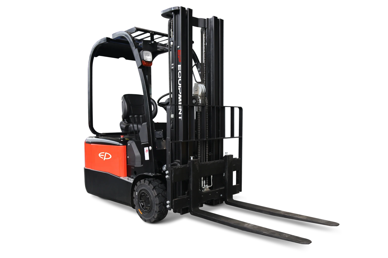 Front-right view of CPD20TVL 2.0T three-wheel lithium-ion electric forklift by EP Equipment
