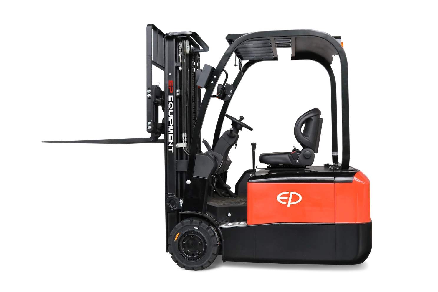 Side view of CPD20TVL 2.0T three-wheel lithium-ion electric forklift by EP Equipment