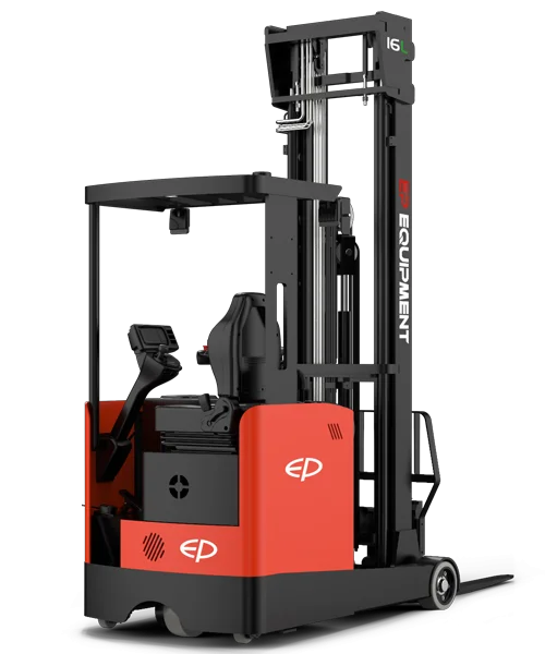 Rear view of CQD16L 1.6T lithium-ion electric reach truck by EP Equipment