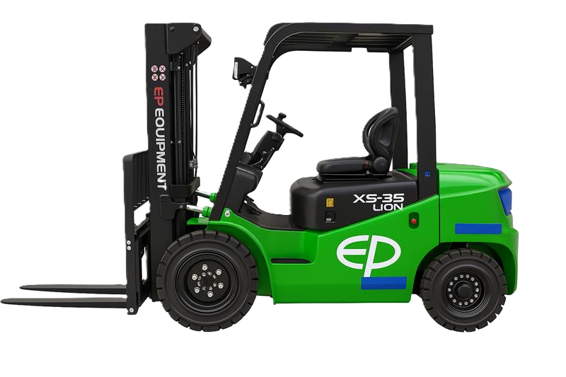 Side view of EFX5-351 3.5T lithium electric forklift by EP Equipment.