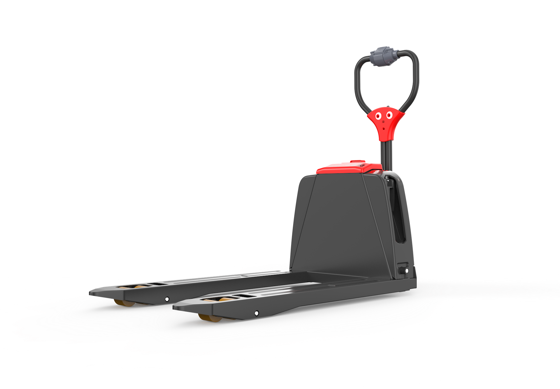 Front-left view of F4 1.5T electric walkie pallet truck by EP Equipment, lithium-ion powered