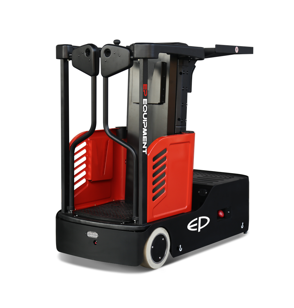 Rear-right view of JX0 lithium-ion electric order picker by EP Equipment