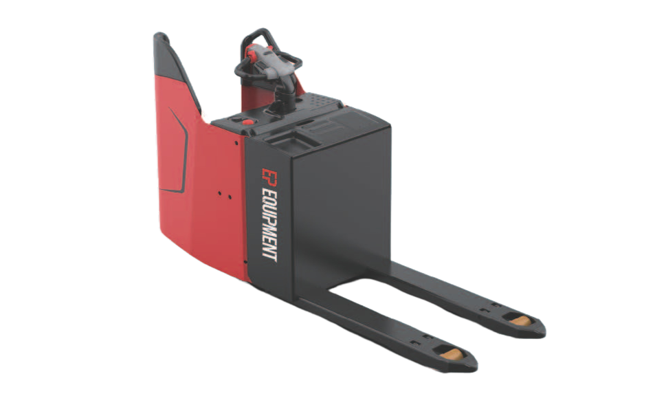 Front view from above of KPL201 2.0T lithium electric pallet truck by EP Equipment
